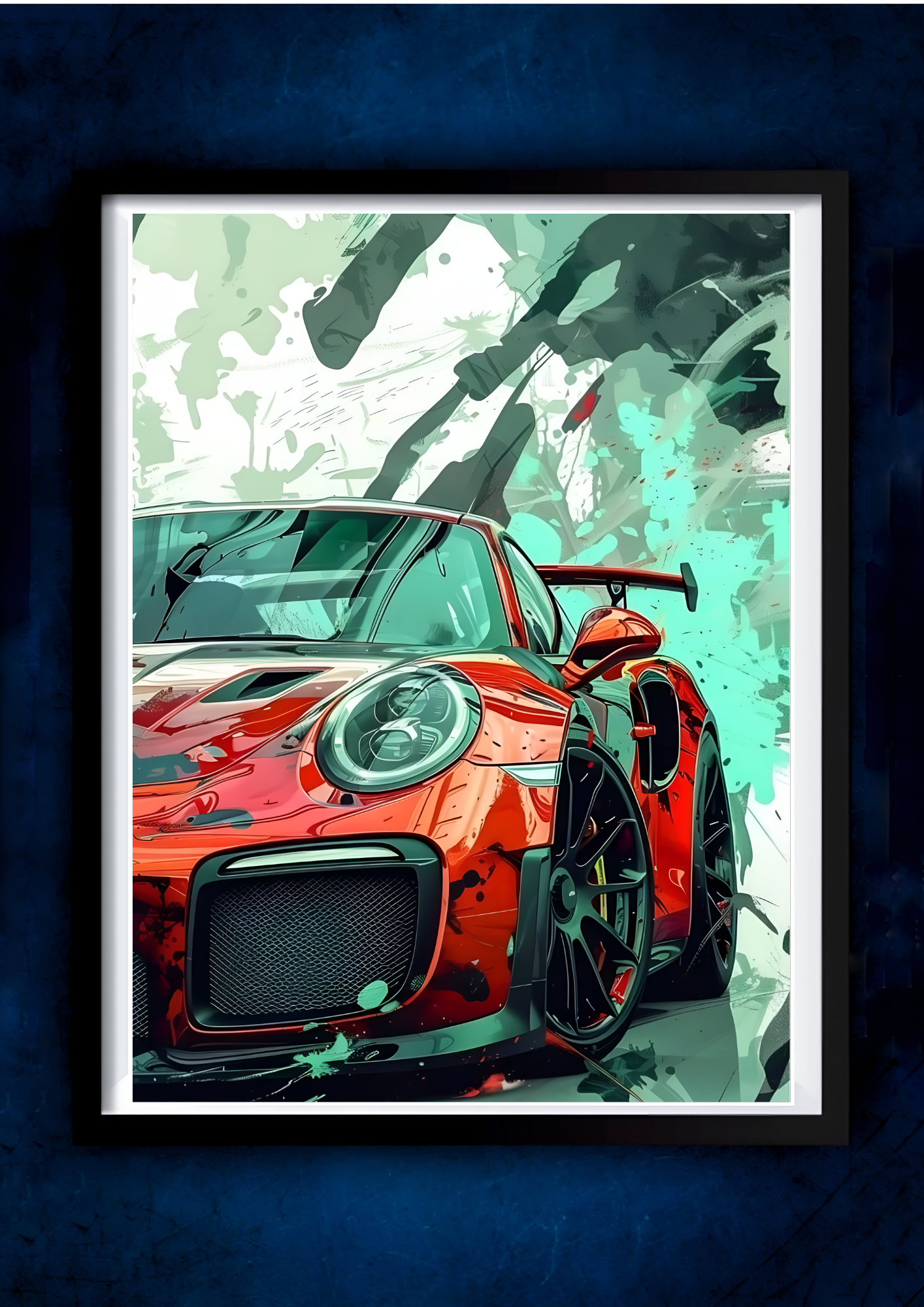 Porsche side view Poster || Car Poster